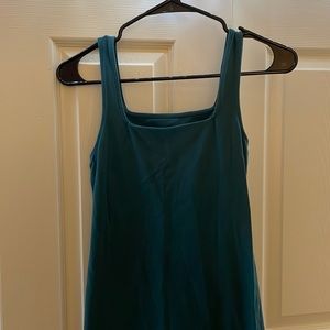 Navy blue summer dress form fitting